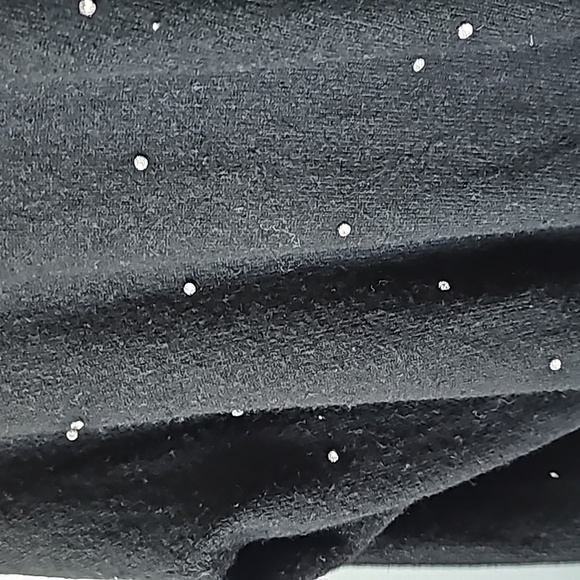 H&M Glam Whimsigoth Oversized rhinestone studded wool blend black sweater XXL - Picture 5 of 9